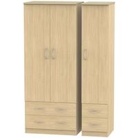 Avon Light Oak Triple Wardrobe with Drawer