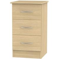 avon light oak bedside cabinet 3 drawer locker
