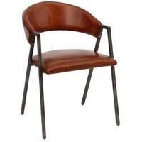 Aviator Vintage Leather Chair - Backrest with Iron Framed CY-50
