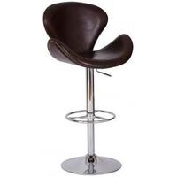 Aviator Vintage Leather Bar Chair with Metal Base