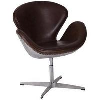 aviator leather chair aluminium