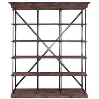 Aviator Oak Shelving with Iron Framed - Large