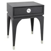 ava faux stingray leather side table black