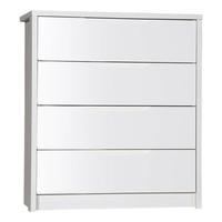 avola 4 drawer chest white avolacream gloss