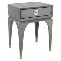 Ava Faux Snakeskin Side Table, Grey