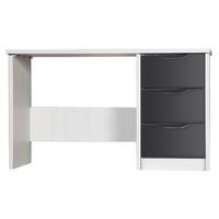 Avola Dressing Table, White Avola/Grey Gloss