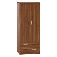 avon 2 door 2 drawer wardrobe avon 2ft 2 drawer robe walnut