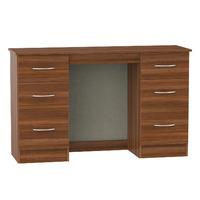 Avon 6 Drawer Dressing Table Avon - 6 Drawer Dressing Table with Butterfly Mirror and Stool- Walnut