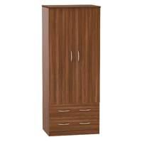 avon 2 door 2 drawer wardrobe avon 2ft 2 drawer robe walnut