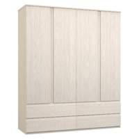 avenue 4 door 4 drawer wardrobe white avola