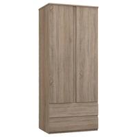 avenue 2 door 2 drawer wardrobe truffle brown oak