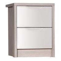 Avola Sand Gloss 2 Drawer Bedside