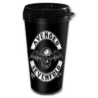avenged sevenfold death bat crest a7x travel mug black