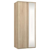 Avenue 2 Door Mirrored Wardrobe Natural Oak