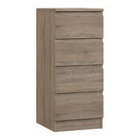 avenue 4 drawer tallboy truffle brown oak