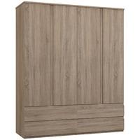 avenue 4 door 4 drawer wardrobe truffle brown oak