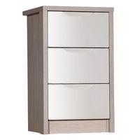 Avola Sand Gloss 3 Drawer Bedside