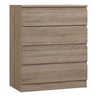 Avenue 4 Drawer Chest Truffle Brown Oak