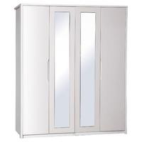 avola sand gloss 4 door wardrobe with mirror