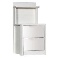 Avola Sand Gloss 2 Drawer Bedside with Shelf