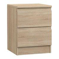 avenue 2 drawer bedside natural oak