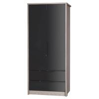 Avola Grey Gloss 2 Door 2 Drawer Combi Wardrobe