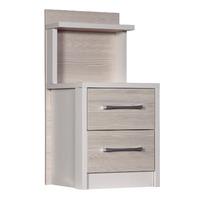 Avola Champagne 2 Drawer Bedside with Shelf