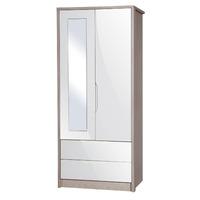 Avola Cream Gloss 2 Door 2 Drawer Combi Wardrobe