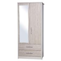 avola champagne 2 door 2 drawer combi wardrobe