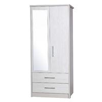 avola white 2 door 2 drawer combi wardrobe