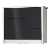 Avola Grey Gloss 3 Drawer Chest