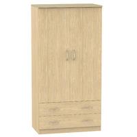 avon 2 door 2 drawer wardrobe avon 3ft 2 drawer robe light oak