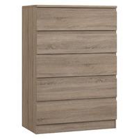 Avenue 5 Drawer Chest Truffle Brown Oak