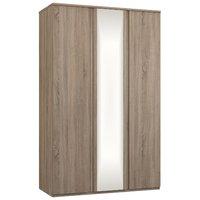 avenue 3 door mirrored wardrobe truffle brown oak