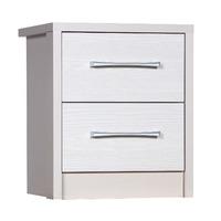 Avola White 2 Drawer Bedside