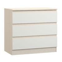 avenue 3 drawer chest white avola and white