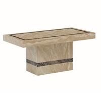 Aviator Marble Coffee Table In Cream And Cappuccino