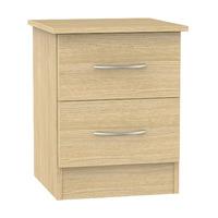 Avon 2 Drawer Bedside Cabinet Avon - 2 Drawer Bedside Cabinet - Light Oak
