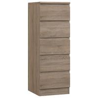 Avenue 5 Drawer Tallboy Truffle Brown Oak