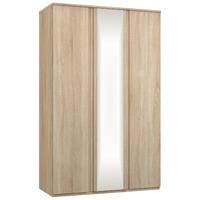 Avenue 3 Door Mirrored Wardrobe Natural Oak