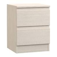 Avenue 2 Drawer Bedside White Avola