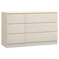 Avenue 3 Plus 3 Drawer Chest White Avola