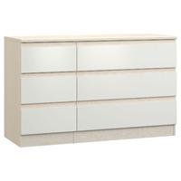 Avenue 3 Plus 3 Drawer Chest White Avola and White