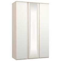 Avenue 3 Door Mirrored Wardrobe White Avola and White