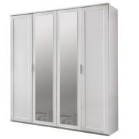 avira wooden mirror wardrobe large in alpine white