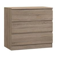 Avenue 3 Drawer Chest Truffle Brown Oak