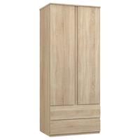 Avenue 2 Door 2 Drawer Wardrobe Natural Oak