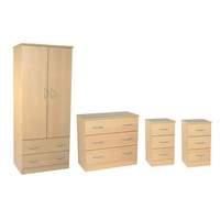 avon bedroom set 7 avon light oak 1x 3 drawer chest 1x 26 2 drawer rob ...