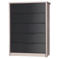 Avola Grey Gloss 5 Drawer Chest