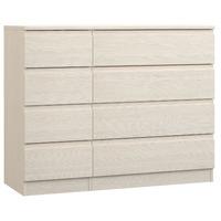 avenue 4 plus 4 drawer chest white avola